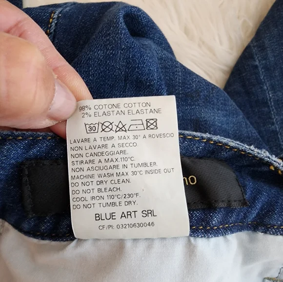 MAURIZIO MASSIMINO DARK WASH, MADE IN ITALY SIZE EU 42 STRAIGHT LEG - Picture 5 of 16